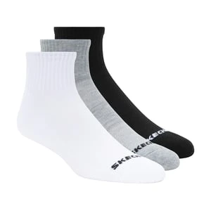 Skechers 3 Pack Quarter Crew Sport skarpety - Czarny/Bialy/Szary