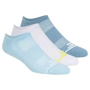 Skechers 3 Pack Womężczyźni's No Show Premium Basic skarpety - Niebieski/Turkusowy