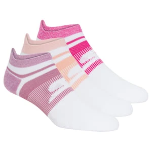 Skechers 3 Pack Womężczyźni's Performance Low Cut Running Heel Tab skarpety - Fioletowy/Rozowy