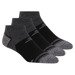 Skechers 3 Pack Womężczyźni's Performance Low Cut Running skarpety - Czarny/Szary