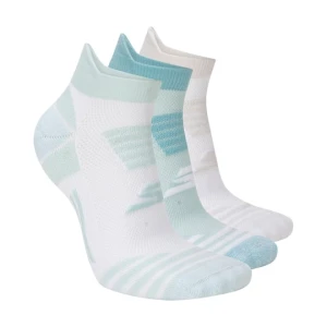 Skechers 3 Pack Womężczyźni's Performance Stripe Low Cut Running Heel Tab skarpety - Turkusowy
