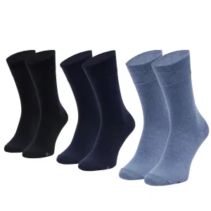 Skechers 3pk Men's Basic Socks SK41007-5801, Męskie, Granatowe, skarpetki, bawełna, rozmiar: 39-42