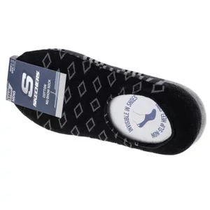 Skechers 3pk Mens Invisibles Socks S113816-GRY, Męskie, Szare, skarpetki, poliester, rozmiar: 41-46