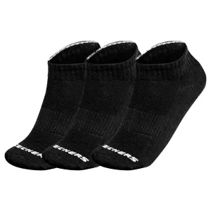 Skechers 3pk Unisex Terry Qtr Crew S111035-001, Unisex, Czarne, skarpetki, poliester, rozmiar: 35-38