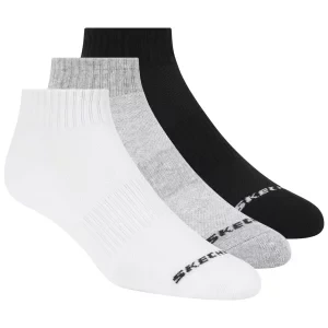 Skechers 3pk Unisex Terry Qtr Crew S111035-107, Unisex, Białe, skarpetki, poliester, rozmiar: 43-46