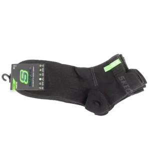 Skechers 3PPK Bamboo Mesh Quarter Socks SK42056-9999, Unisex, Czarne, skarpetki, wiskoza, rozmiar: 35-38