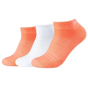 Skechers 3PPK Mesh Ventilation Socks SK43022-0310, Unisex, Pomarańczowe, skarpetki, bawełna, rozmiar: 35-38