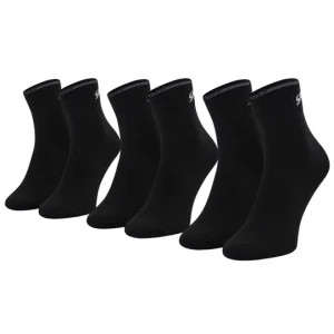 Skechers 3PPK Unisex Mesh Ventilation Quarter Socks SK42017-9999, Unisex, Czarne, skarpetki, bawełna, rozmiar: 35-38
