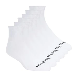 Skechers 6 Pack Core Quarter L skarpety - Bialy