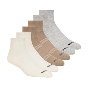 Skechers 6 Pack Core Quarter L skarpety - Naturalny/Wielokolorowy