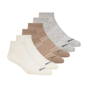 Skechers 6 Pack Core Quarter M skarpety - Naturalny/Wielokolorowy