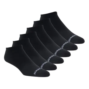 Skechers 6 Pack mężczyźni's Cotton No Show skarpety - Czarny