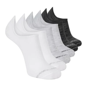 Skechers 6 Pack mężczyźni's Sneaker Liner skarpety - Bialy/Czarny