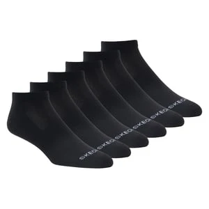 Skechers 6 Pack Womężczyźni's Low Cut Sport Stripe skarpety - Czarny