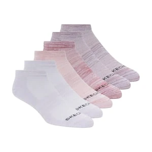 Skechers 6 Pack Womężczyźni's Low Cut Sport Stripe skarpety - Rozowy