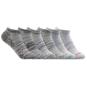 Skechers 6 Pack Womężczyźni's Low Cut Sport Stripe skarpety - Szary