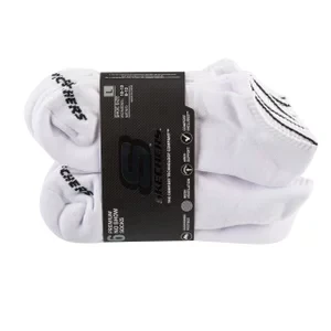 Skechers 6pk Unisex 1/2 Terry Crew Socks S118210-WHT, Unisex, Białe, skarpetki, poliester, rozmiar: 41-46