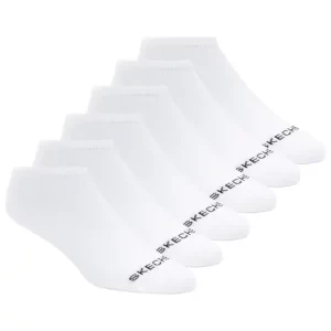 Skechers 6pk Womens Cotton Nshw Socks S116979-WHT, Unisex, Białe, skarpetki, bawełna, rozmiar: