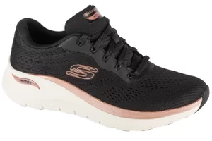 Skechers Arch Fit 2.0 - Glow The Distance 150067-BKRG, Damskie, Czarne, buty sportowe, przewiewna siateczka, rozmiar: 36