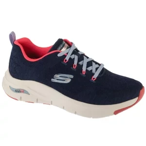 Skechers Arch Fit Comfy Wave 149414-NVHP, Damskie, Granatowe, buty sneakers, tkanina, rozmiar: 36
