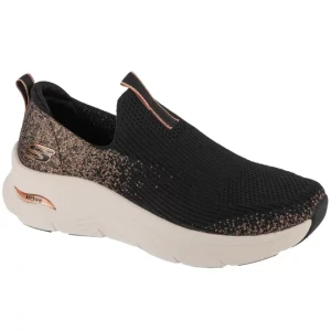 Skechers Arch Fit D'Lux - Glimmer Dust 149689-BKRG, Damskie, Granatowe, buty sneakers, tkanina, rozmiar: 37, 5