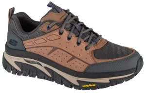 Skechers Arch Fit Road Walker 237488-BRMT, Męskie, Brązowe, buty sneakers, skóra licowa, rozmiar: 41