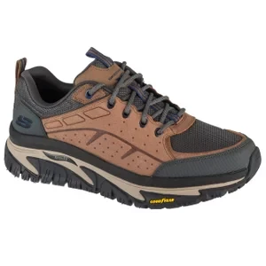 Skechers Arch Fit Road Walker 237488-BRMT, Męskie, Brązowe, buty sneakers, skóra licowa, rozmiar: 42,5