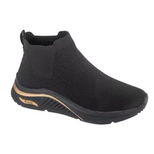 Skechers Arch Fit S-Miles - Sock Walk 155580-BBK, Damskie, Czarne, buty sportowe, tkanina, rozmiar: 36