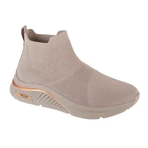 Skechers Arch Fit S-Miles - Sock Walk 155580-TPE, Damskie, Beżowe, buty sportowe, tkanina, rozmiar: 37