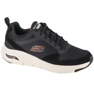 Skechers Arch Fit - Servitica 232101-BLK, Męskie, Czarne, buty sneakers, skóra zamszowa, rozmiar: 45