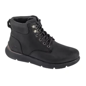 Skechers Augustino - Cobb 205228-BBK, Męskie, Czarne, trapery, skóra licowa, rozmiar: 40