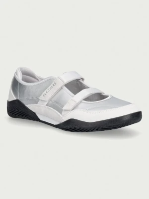 Skechers baleriny skórzane ZINGER EVO-ZEN DAZE szary