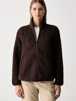 Skechers bluza polarowa damska SKECH-SHERPA JACKET brązowy