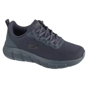 Skechers Bobs B Flex - Icy Edge 118109-DKNV, Męskie, Granatowe, buty sneakers, tkanina, rozmiar: 45