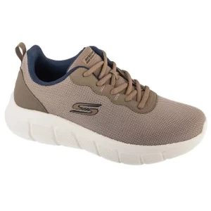 Skechers Bobs B Flex - Icy Edge 118109-TPE, Męskie, Beżowe, buty sneakers, tkanina, rozmiar: 41
