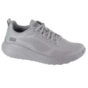 Skechers Bobs Squad Chaos - Face Off 117209-LTGY, Damskie, Szare, buty sneakers, tkanina, rozmiar: 36