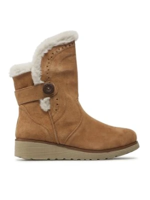 Skechers Botki Cozy Peak 49811/TAN Brązowy