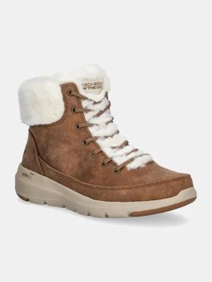 Skechers botki GLACIAL ULTRA WOND kolor brązowy 144202