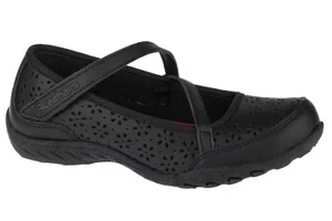 Skechers Breathe Easy Playground Popp 82277L-BBK, Dla dziewczynki, Czarne, buty sportowe, skóra licowa, rozmiar: 27