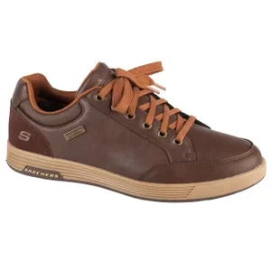 Skechers Cavell - Sparkman 210944-CHOC, Męskie, Brązowe, buty sneakers, skóra syntetyczna, rozmiar: 44