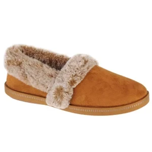 Skechers Cozy Campfire-Team Toasty 32777-CSNT, Damskie, Brązowe, kapcie, tkanina, rozmiar: 40