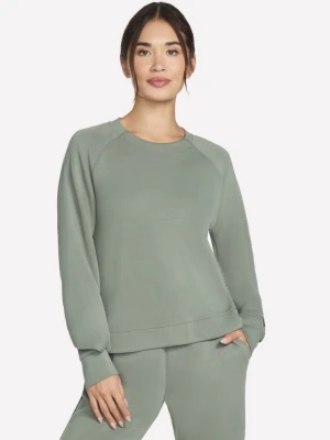 Skechers Cozy Luxe Crewneck - Szarobrazowy /oliwkowy