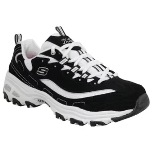 Skechers D Lites Biggest Fan 11930-BKW, Damskie, Czarne, buty sneakers, nubuk, rozmiar: 35