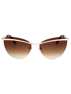 Skechers Damskie okulary przeciwsłoneczne w kolorze złoto-jasnobrązowym rozmiar: 57