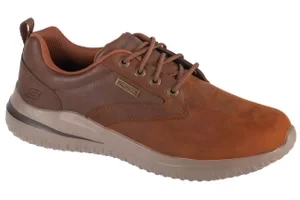 Skechers Delson 3.0 - Glavine 210661-CDB, Męskie, Brązowe, buty sneakers, skóra naturalna, rozmiar: 40