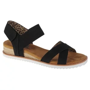 Skechers Desert Kiss- Secret Picnic 33386-BLK, Damskie, Czarne, sandały, tkanina, rozmiar: 36