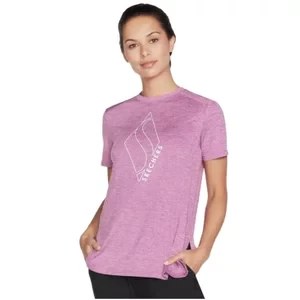 Skechers Diamond Blissful Tee W1TS327-PRHP, Damskie, Fioletowe, t-shirty, bawełna, rozmiar: S