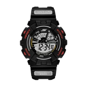 Skechers Digital Black zegarek - Czarny/Czerwony Watch