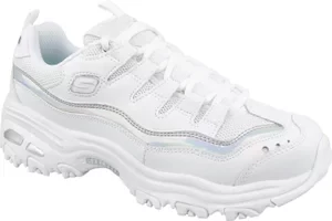 Skechers D'Lites 13160-WSL, Damskie, Białe, buty sneakers, skóra licowa, rozmiar: 35