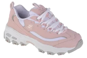 Skechers D'Lites- Biggest Fan 80587L-LPKW, Dla dziewczynki, Różowe, buty sneakers, skóra syntetyczna, rozmiar: 27,5